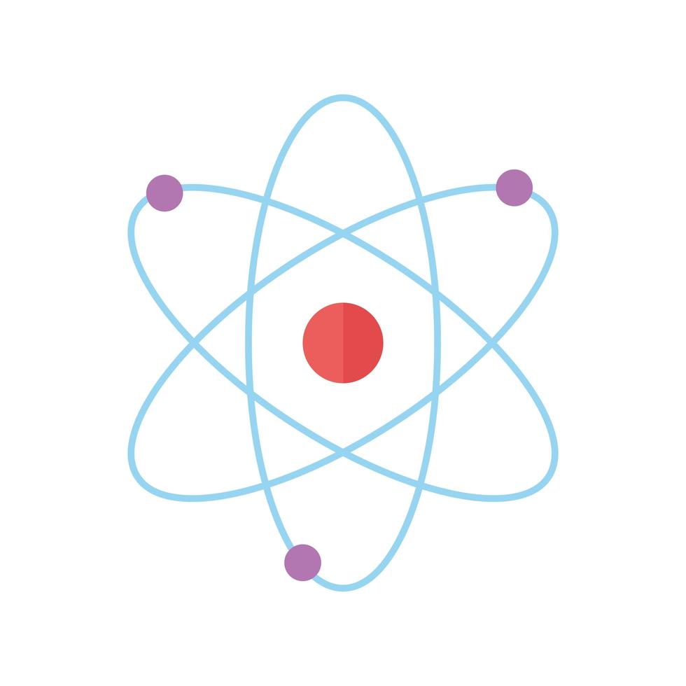 Chemie Molekül Atom Wissenschaft flacher Stil vektor