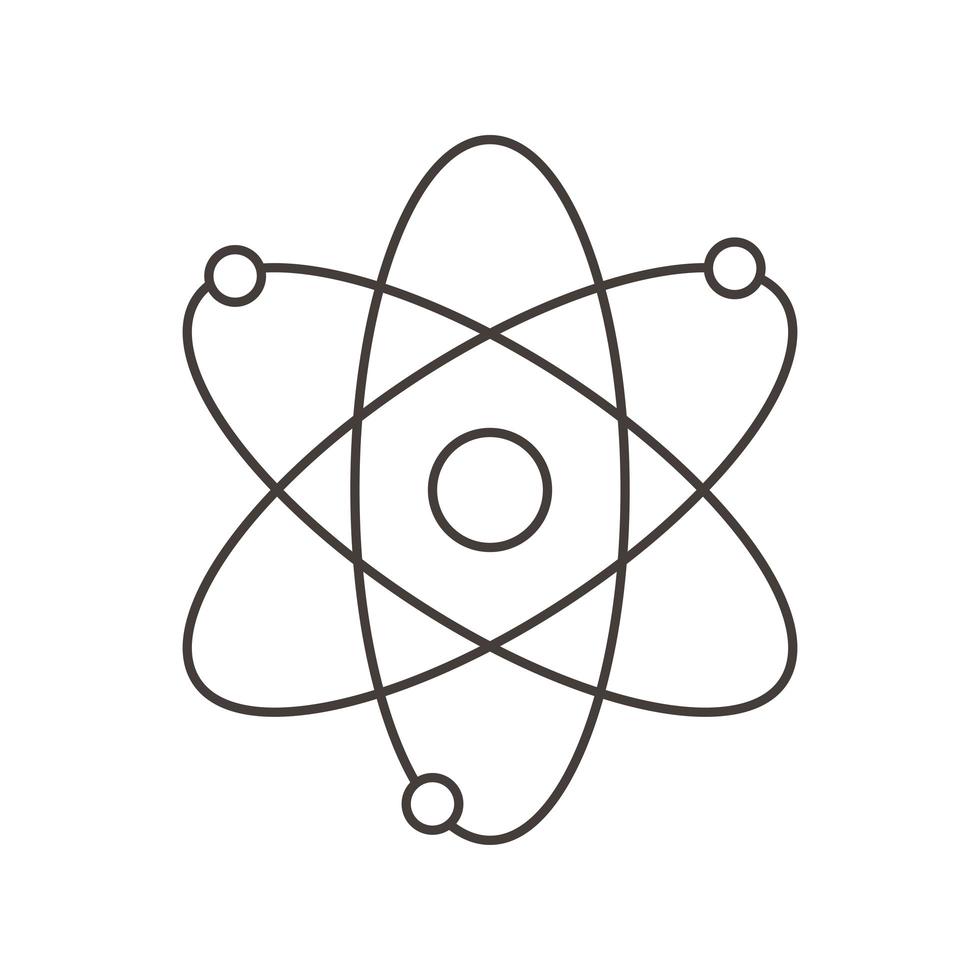 Chemie Molekül Atom Science Line Style vektor