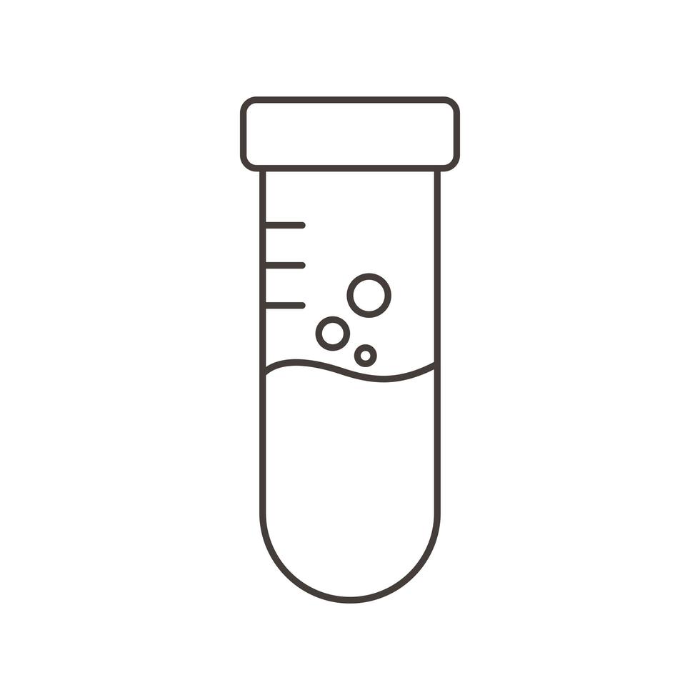 Chemielabor Reagenzglas Science Line Style vektor