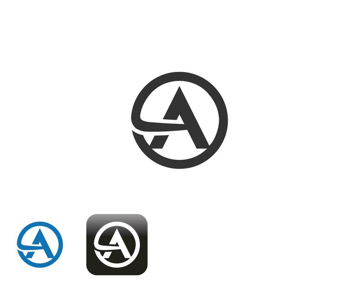 abstrakt Brief ein Initiale Logo Design mit kreativ modisch Typografie Vektor Illustration.