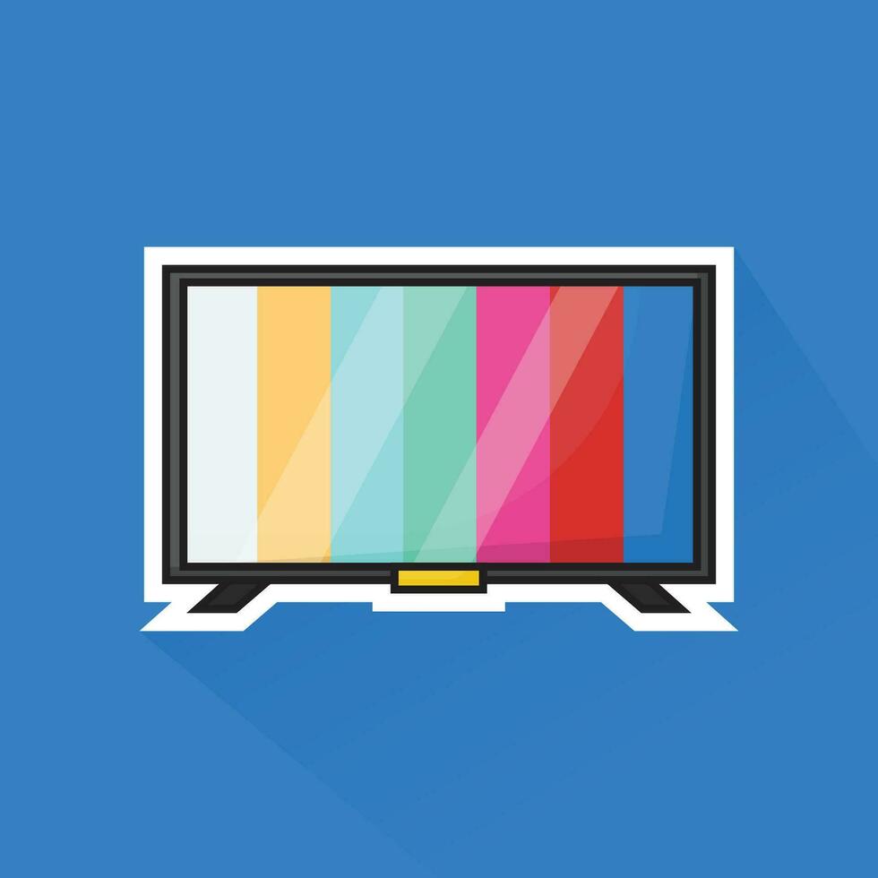 Illustration Vektor von grau Fernsehen im eben Design