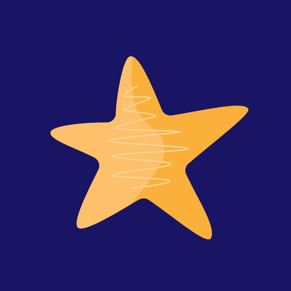 Star Symbol. Vektor Illustration von Neu Jahr und Urlaub Dekoration. Zeichnung von funkelnd Sternchen zum Weihnachten Gruß Karte Design. Hand gezeichnet von festlich Star unterzeichnen.