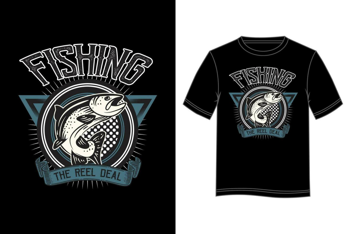 fiske de rulle handla t-shirt design. fiske t-shirt design. vektor t-shirt design.