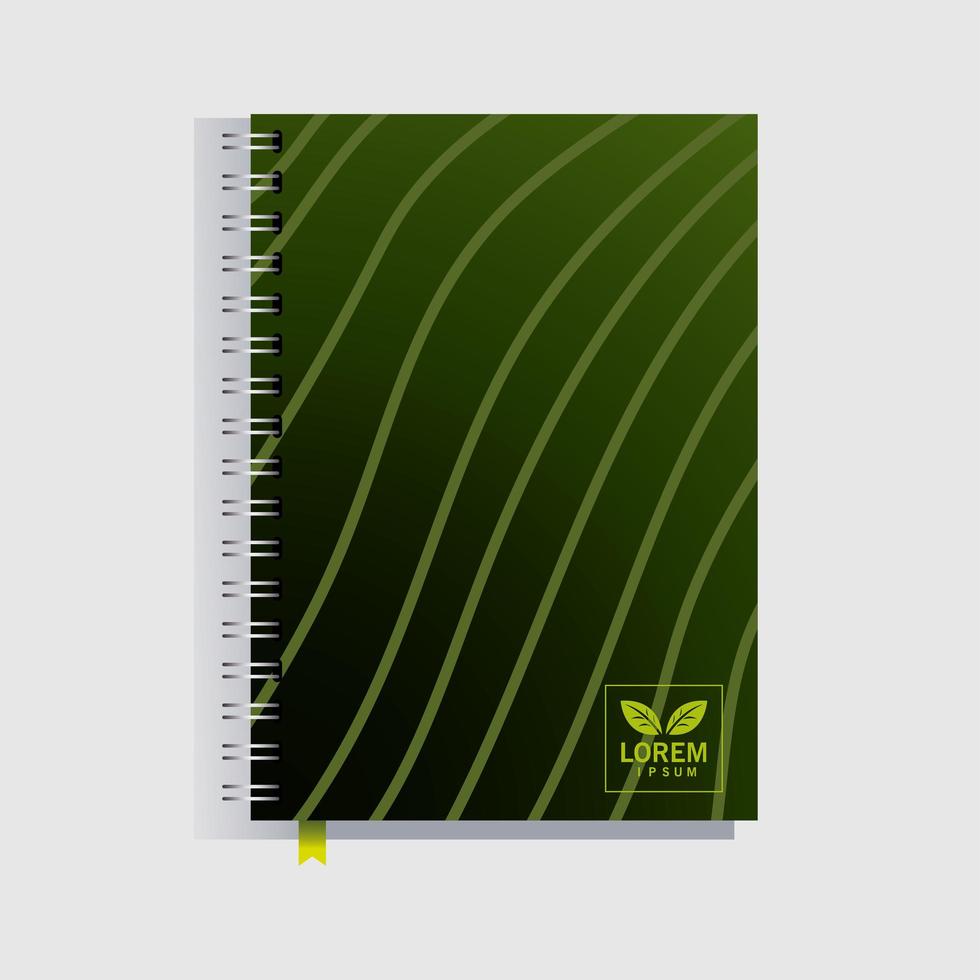 Notebook, Corporate Identity-Vorlage auf weißem Hintergrund vektor