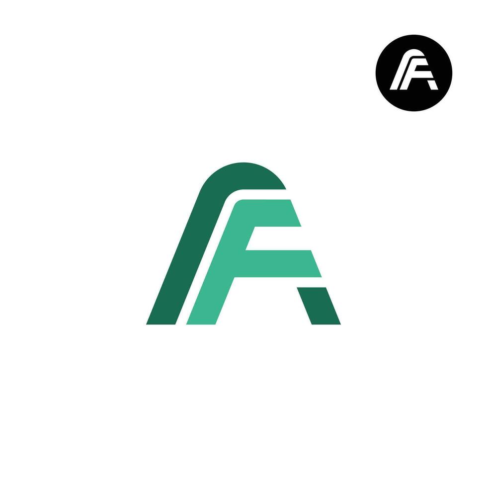 brev af fa monogram logotyp design vektor