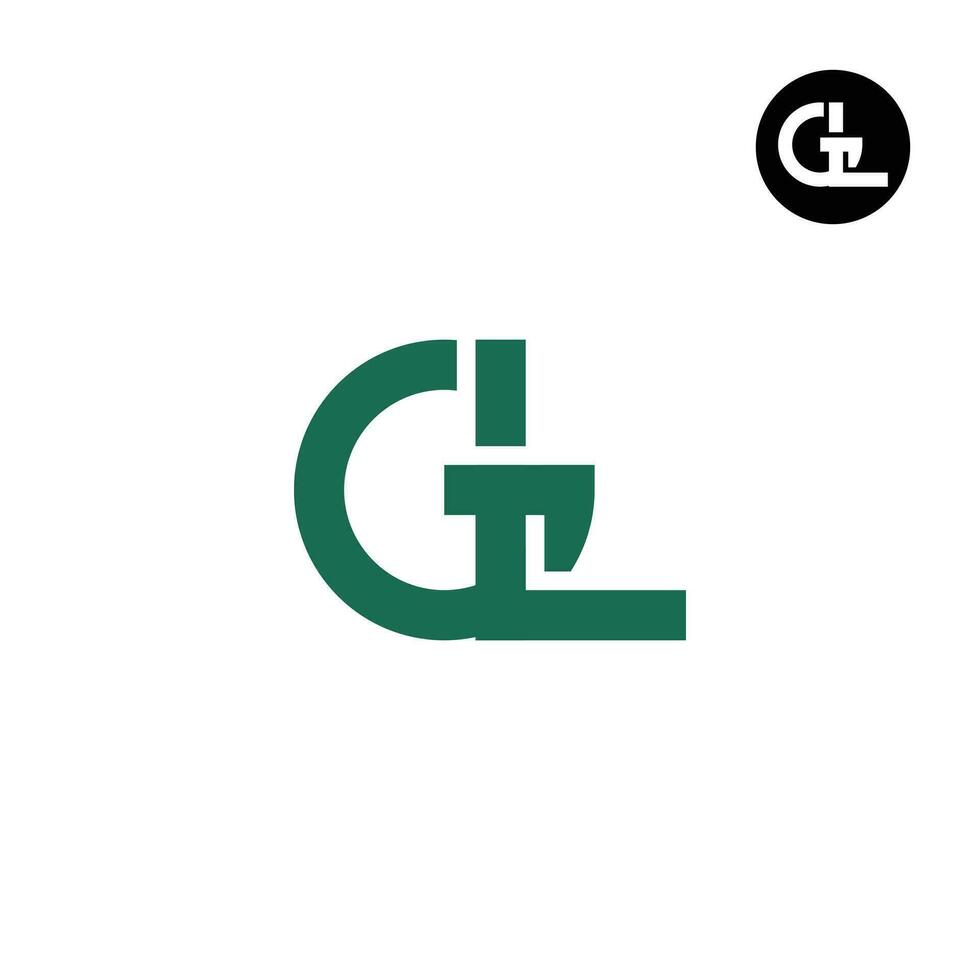 brev gl monogram logotyp design vektor