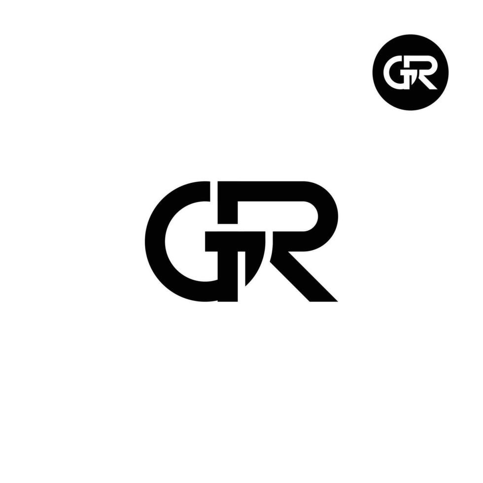 brev gr monogram logotyp design vektor