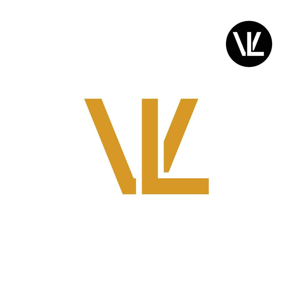 Brief vl Monogramm Logo Design vektor
