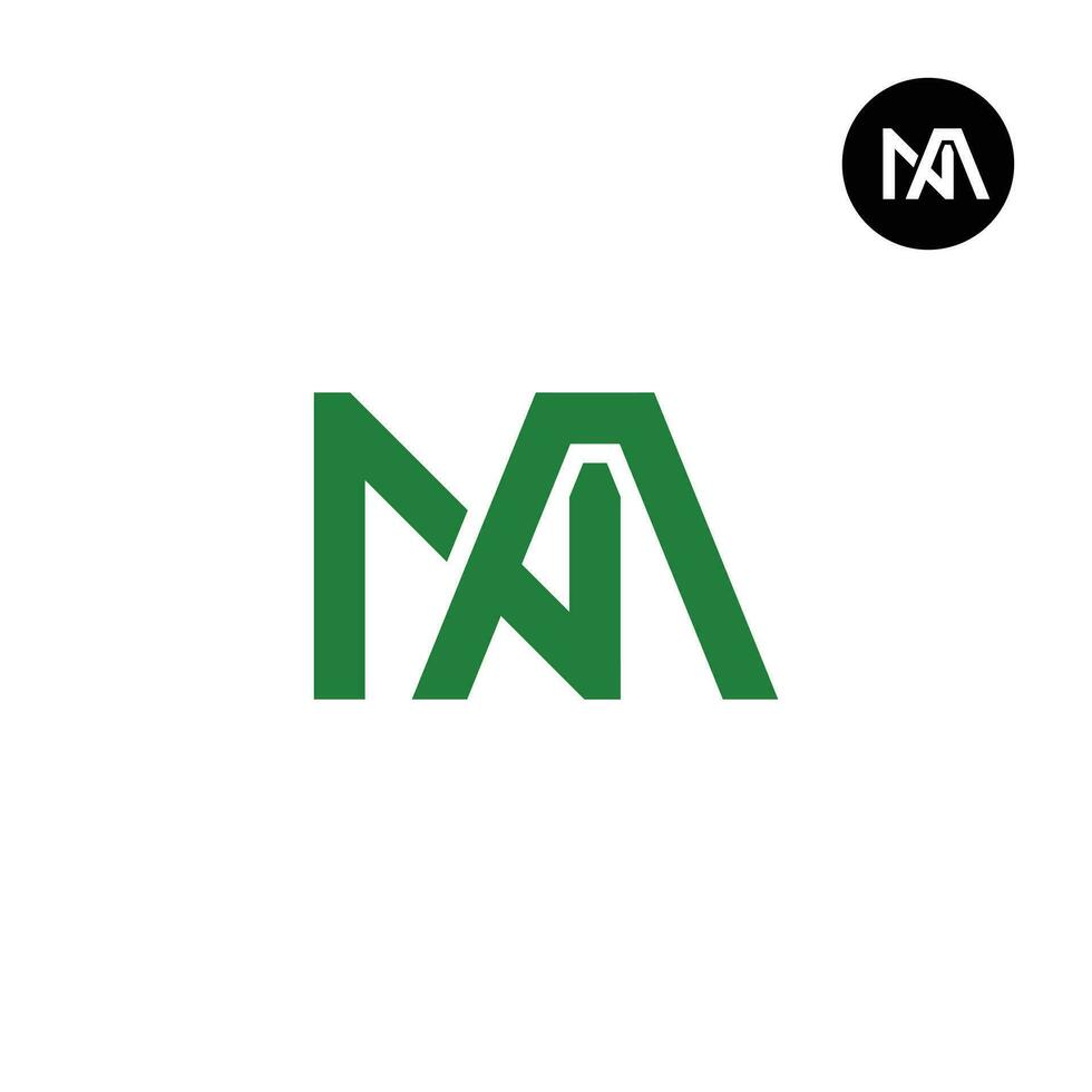 Brief n / a Monogramm Logo Design vektor