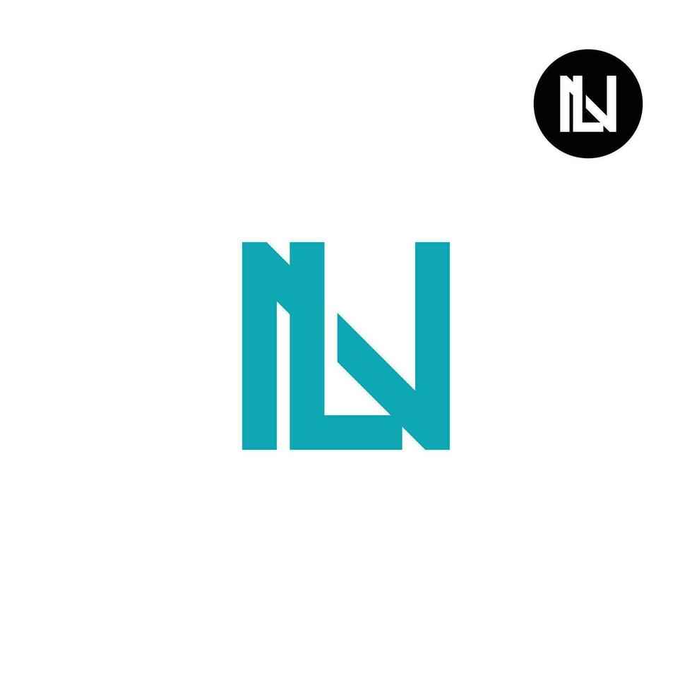 brev nl ln monogram logotyp design vektor