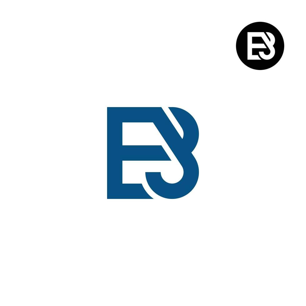 brev bj J B monogram logotyp design vektor