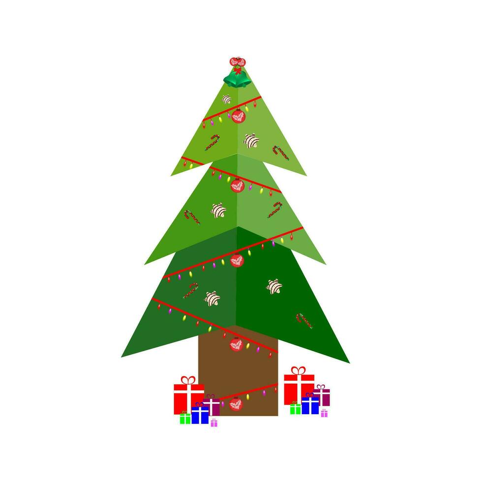 einzigartig Weihnachten Baum Vektor Clip Art Design