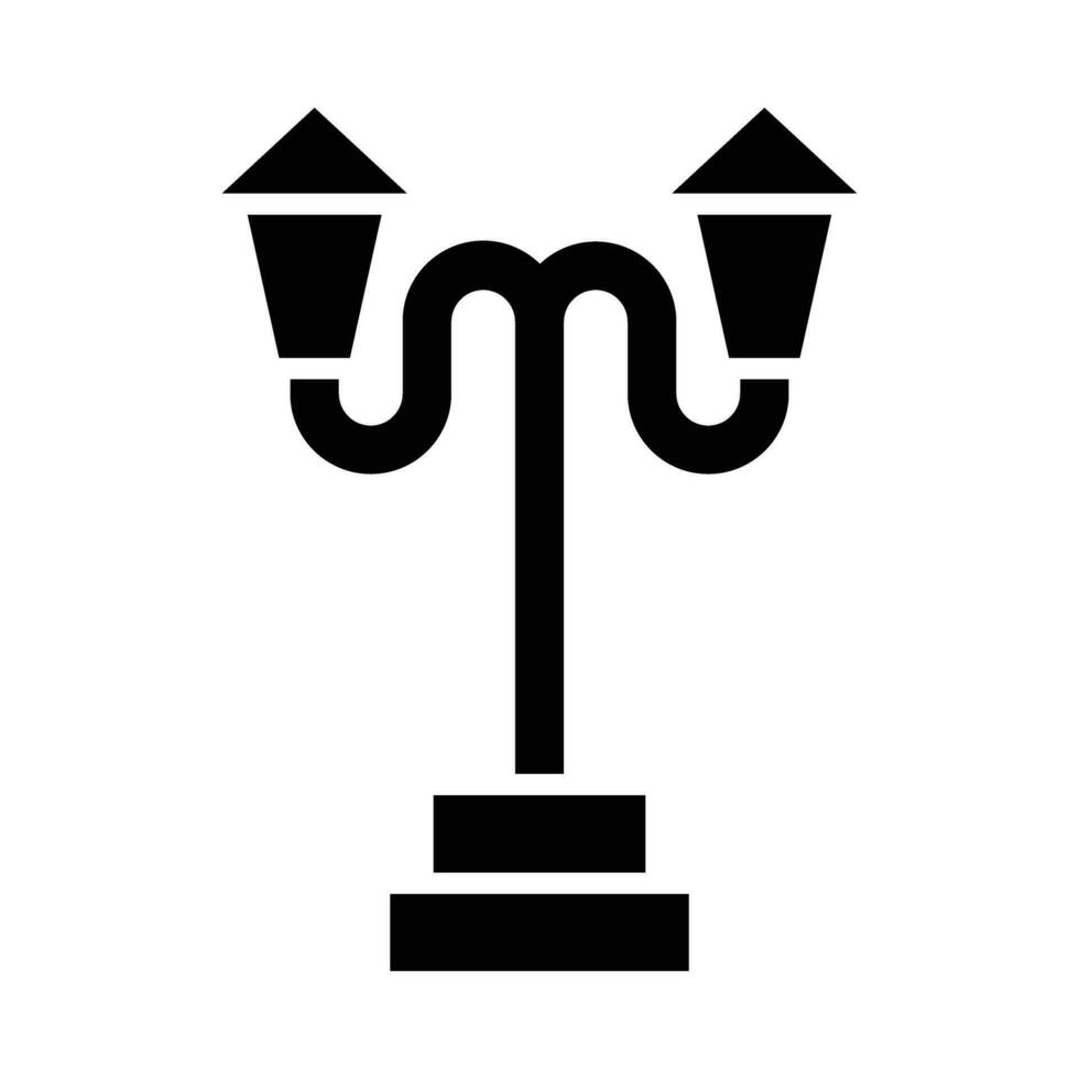 Straße Lampe Vektor Glyphe Symbol zum persönlich und kommerziell verwenden.