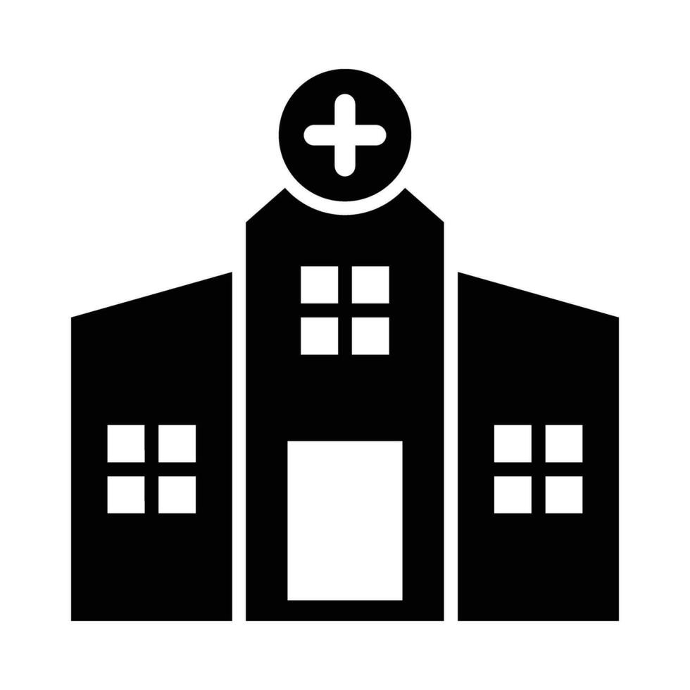 Krankenhaus Vektor Glyphe Symbol zum persönlich und kommerziell verwenden.