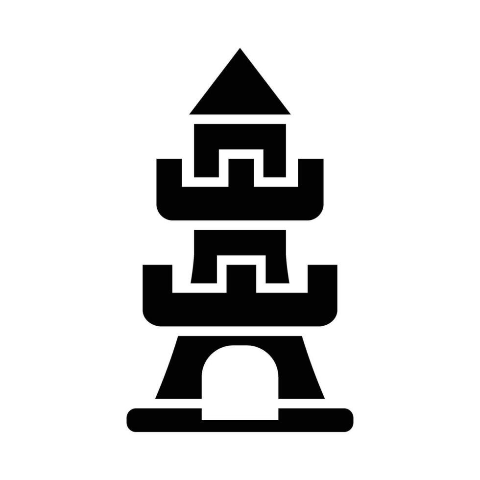 Turm Vektor Glyphe Symbol zum persönlich und kommerziell verwenden.