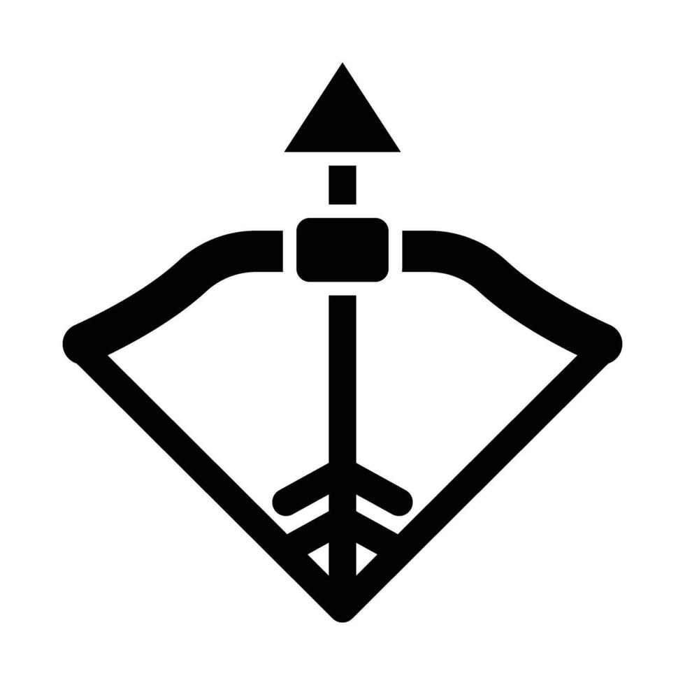 Bogenschießen Vektor Glyphe Symbol zum persönlich und kommerziell verwenden.