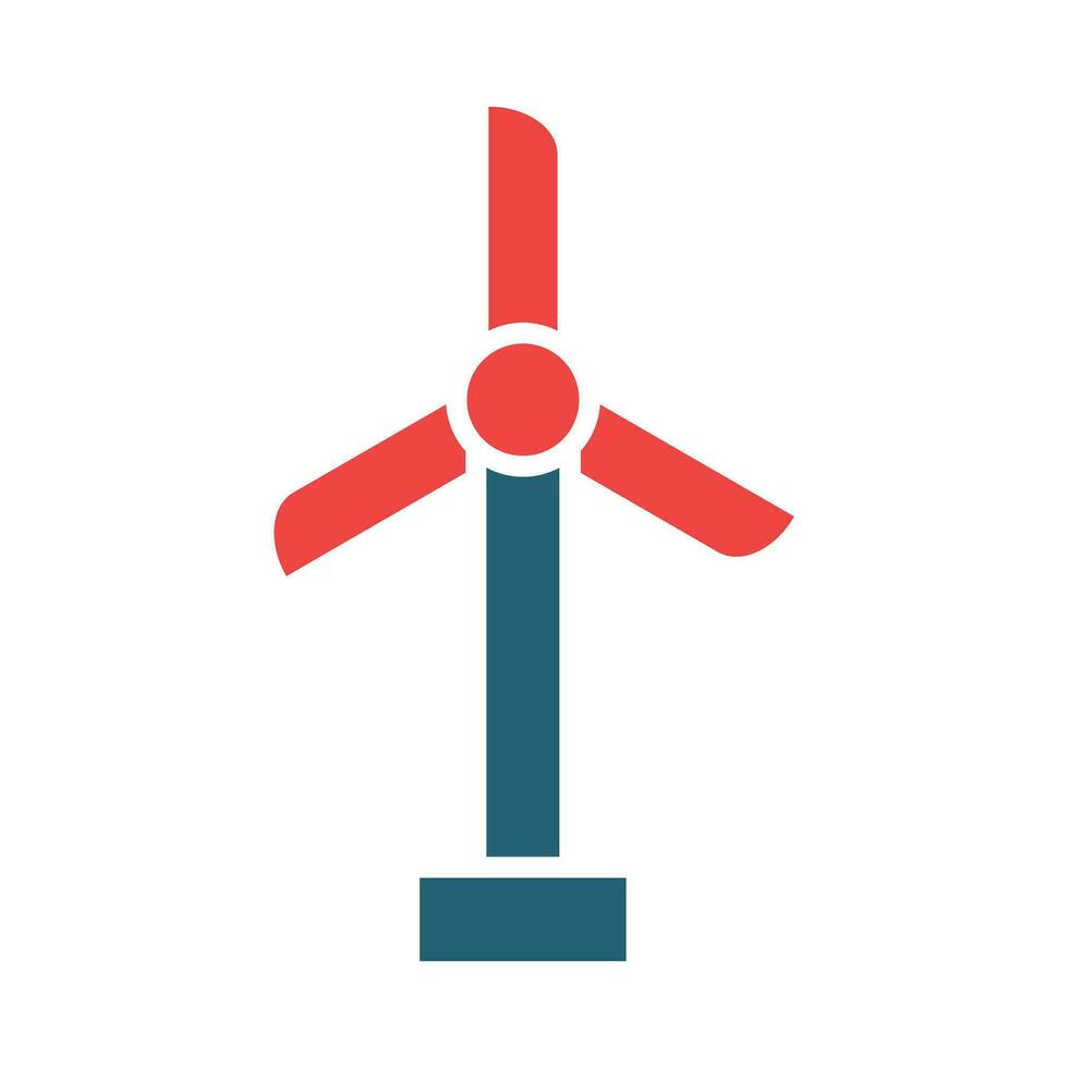 Wind Turbine Glyphe zwei Farbe Symbol zum persönlich und kommerziell verwenden. vektor
