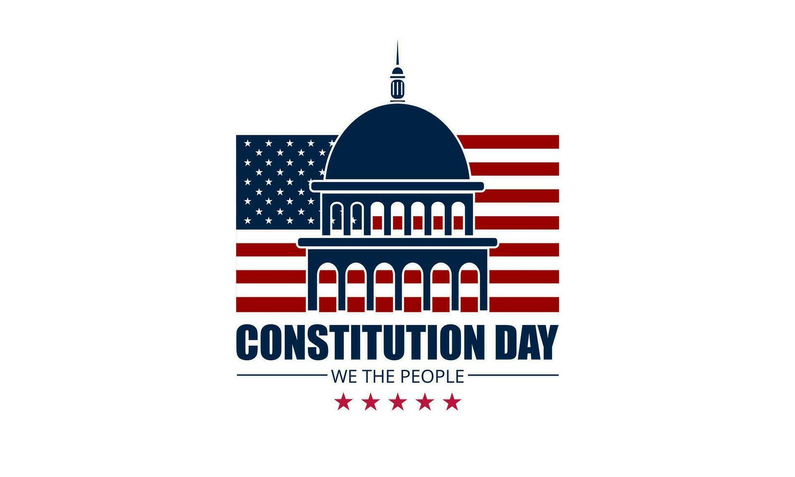 glücklich Verfassung und Staatsbürgerschaft Tag vereinigt Zustände von Amerika September 17 .. Hintergrund Vektor Illustration
