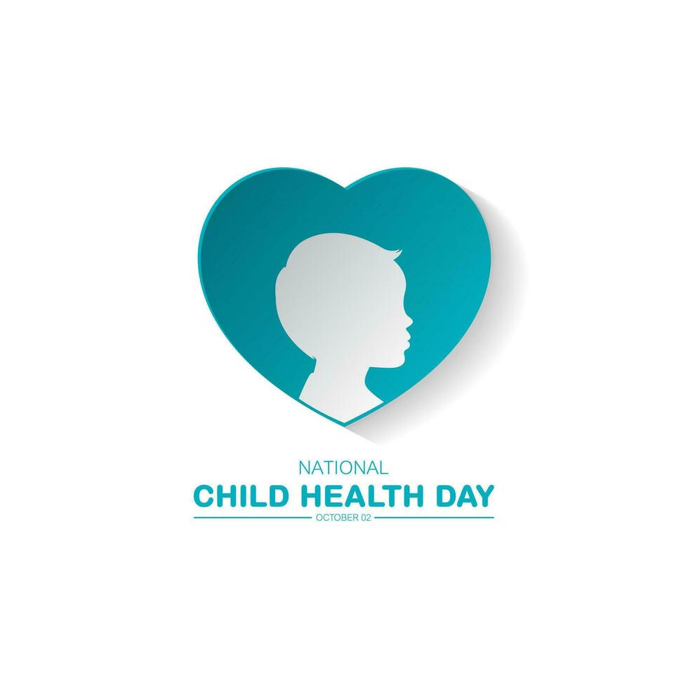 nationell barn hälsa dag oktober 02 bakgrund vektor illustration