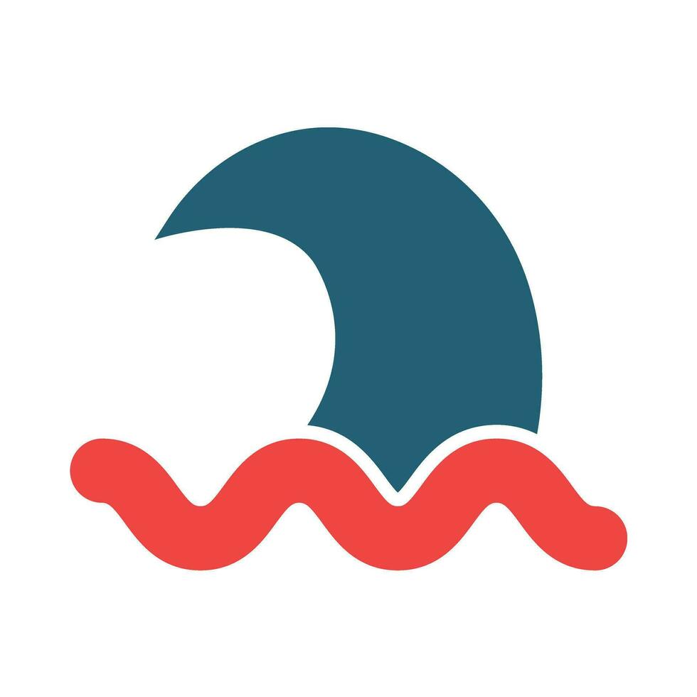 Meer Glyphe zwei Farbe Symbol zum persönlich und kommerziell verwenden. vektor