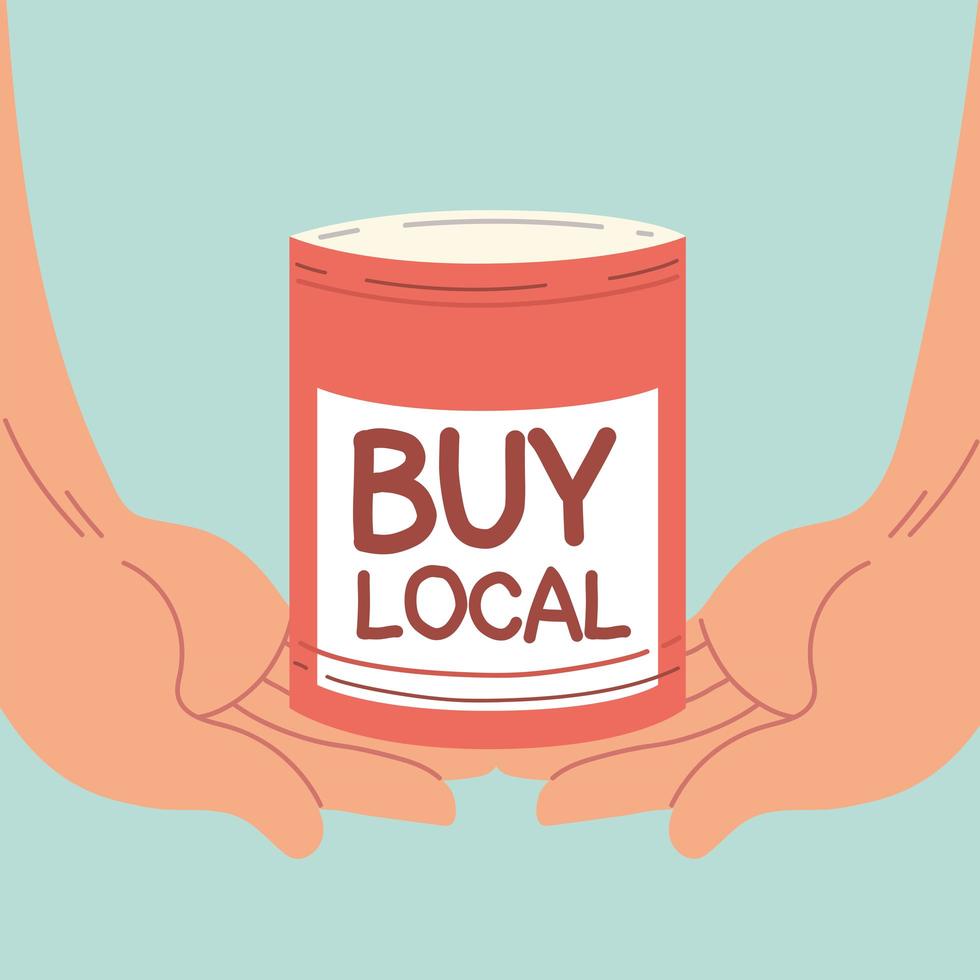 köp lokalt, stöd lokala företag vektor