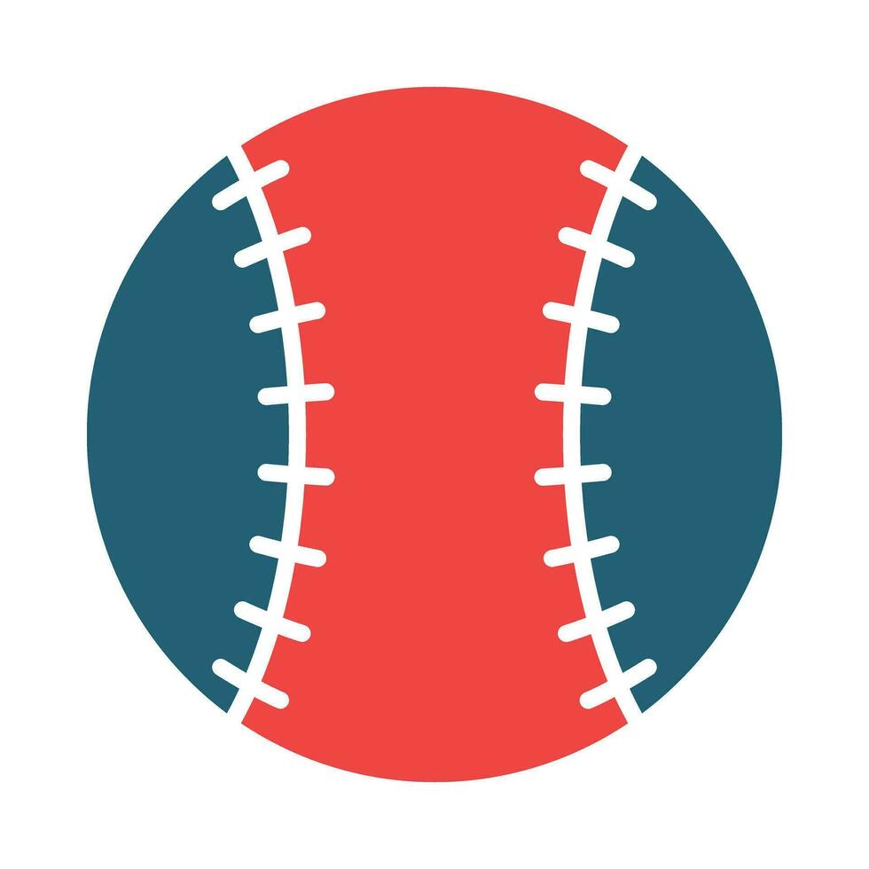 Baseball Glyphe zwei Farbe Symbol zum persönlich und kommerziell verwenden. vektor