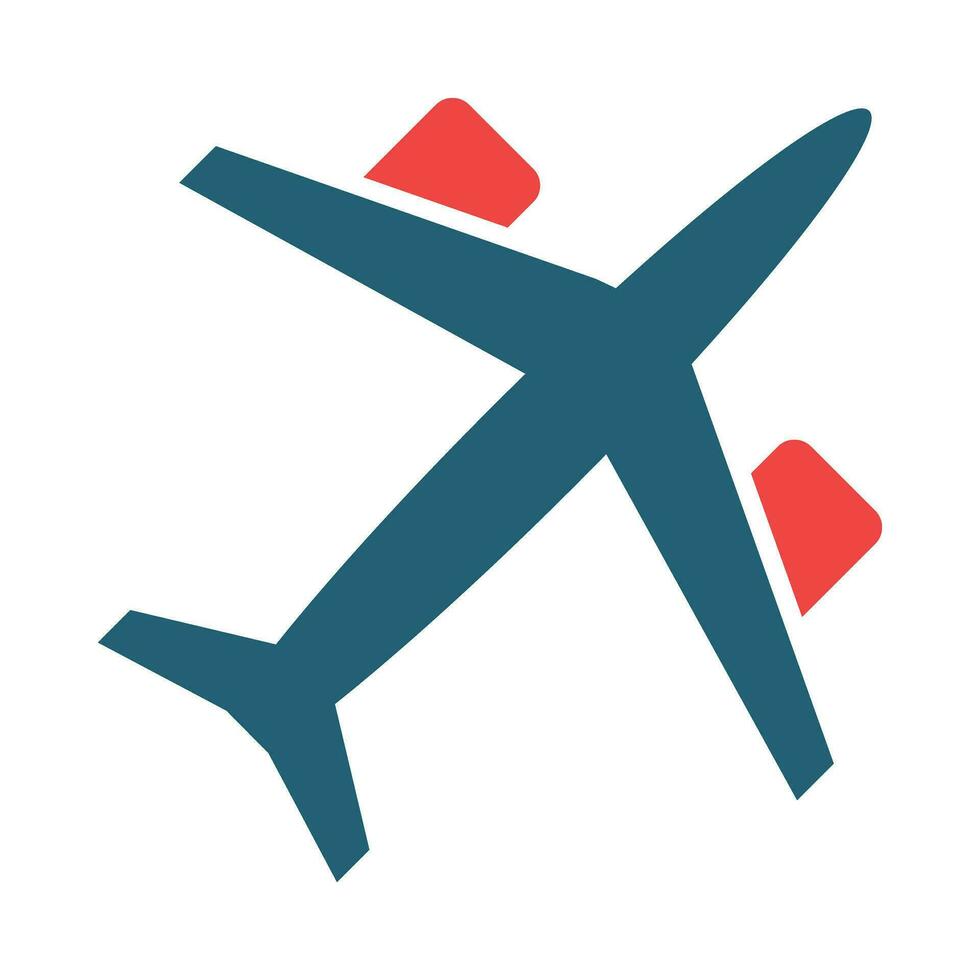 Spielzeug Flugzeug Glyphe zwei Farbe Symbol zum persönlich und kommerziell verwenden. vektor