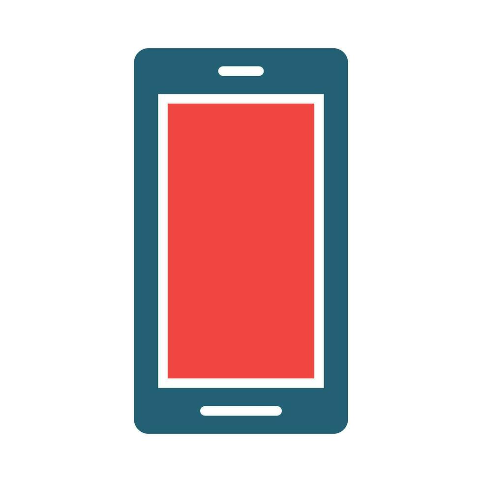 Handy, Mobiltelefon Telefon Glyphe zwei Farbe Symbol zum persönlich und kommerziell verwenden. vektor