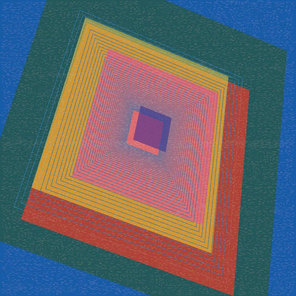 levande färger geometrisk objekt med riso skriva ut effekt. vektor illustration. färgrik grafisk element retro risograf Metod.