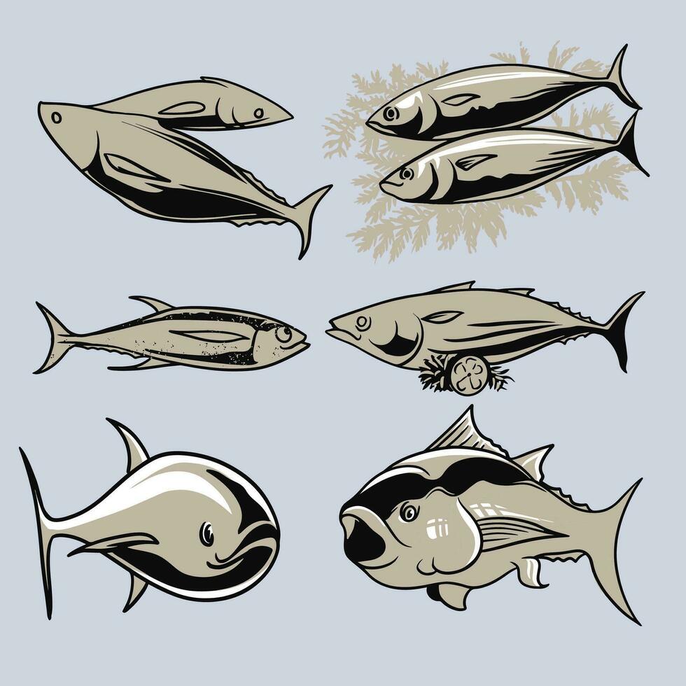 tonfisk fisk illustration 1 vektor