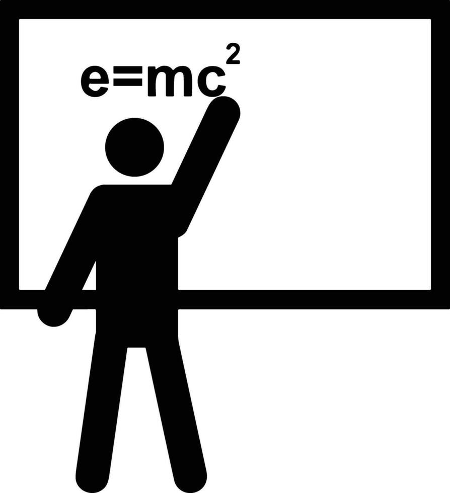 Lehrer Symbol Symbol Vektor Bild. Illustration von das Ausbildung Geschäft Schule Klassenzimmer Symbol Design Bild.