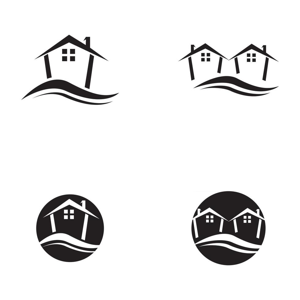 Design von Immobilien- und Konstruktionslogos vektor