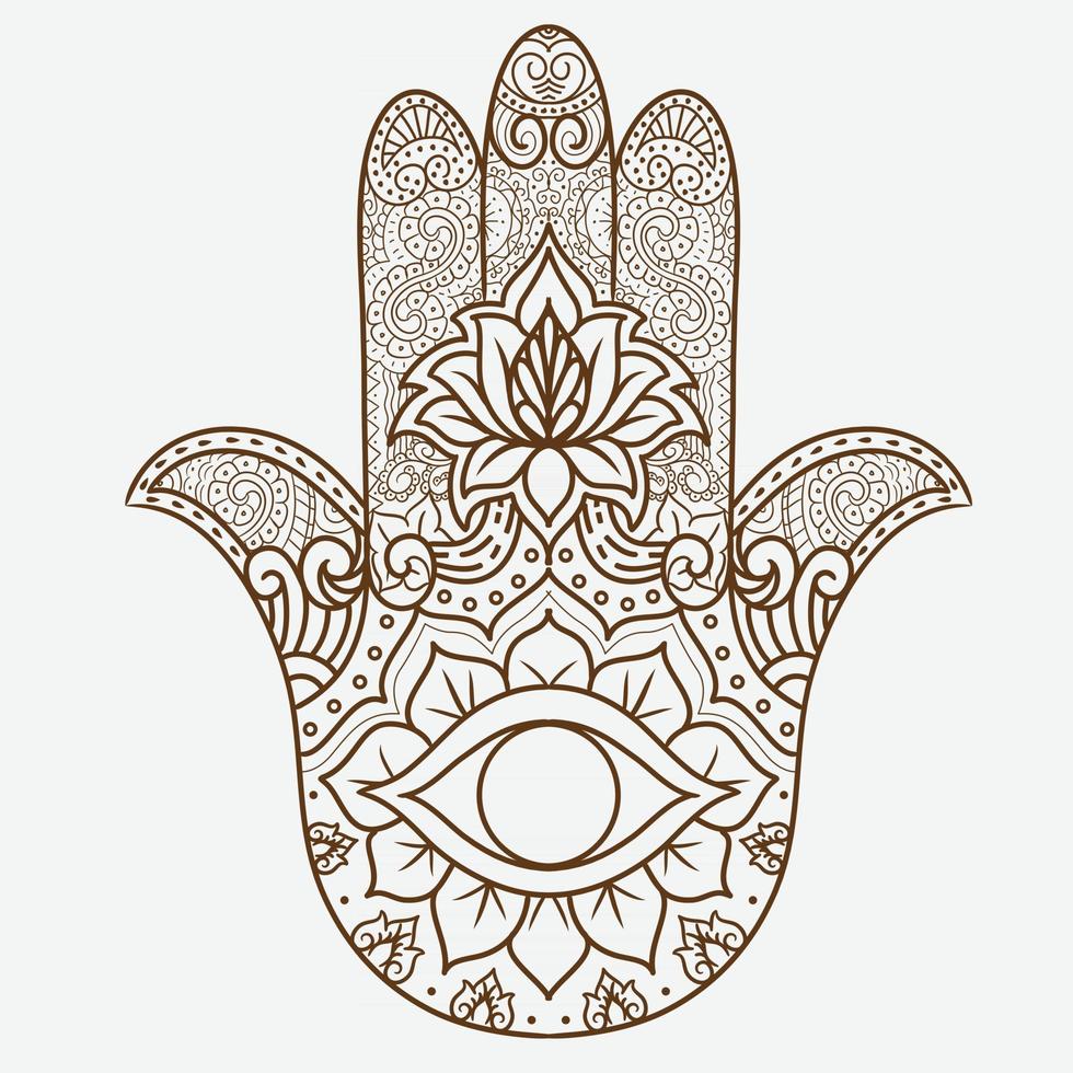 hamsa handillustratörmall vektor