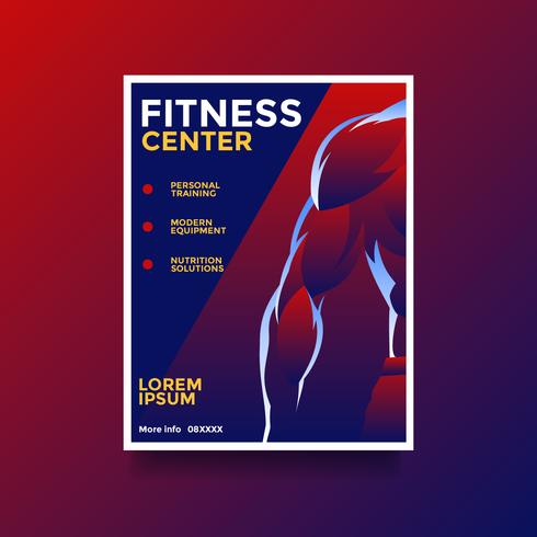 Fitness Hälsa Livsstil Flyer vektor