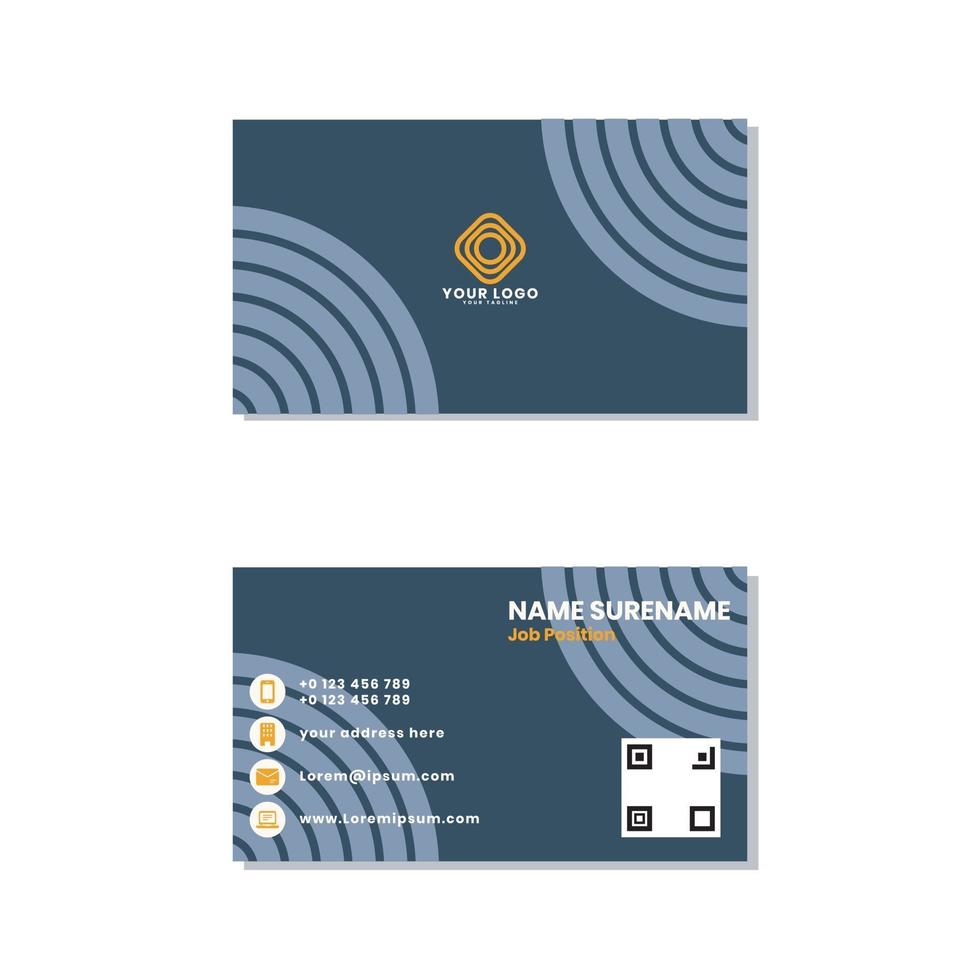 en enkel och elegant visitkortsmall för företag eller personligt vektor