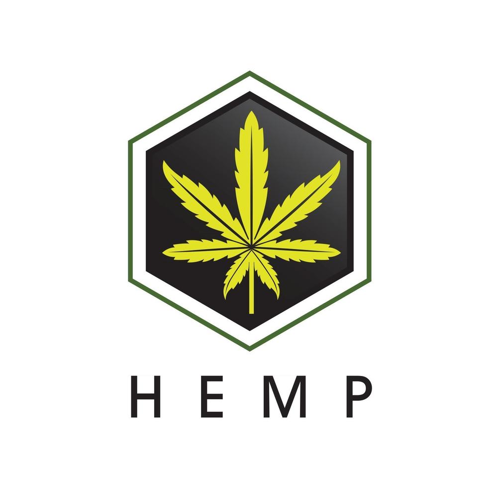 hamp marijuana leaf logo design illustration vector eps format, lämplig för dina designbehov, logotyp, illustration, animation etc.