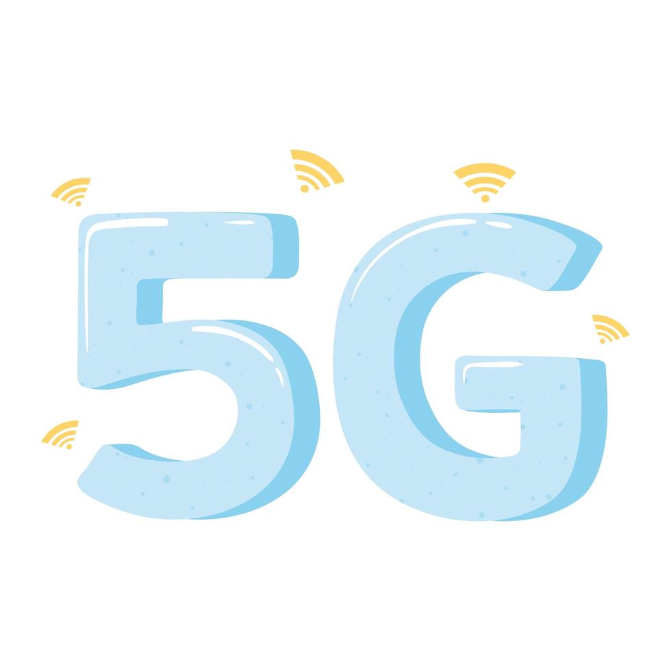 5g WLAN-Verbindung Hochgeschwindigkeits-Internet-Design vektor