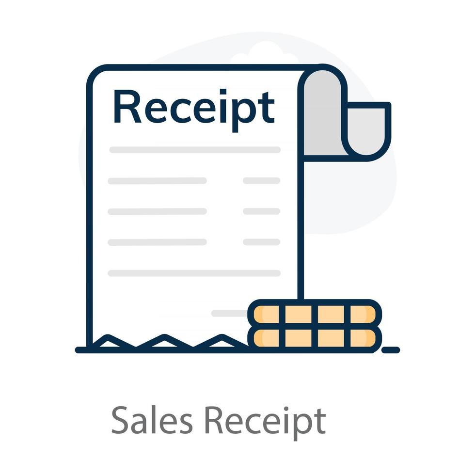 trendigt försäljningskvitto vektor