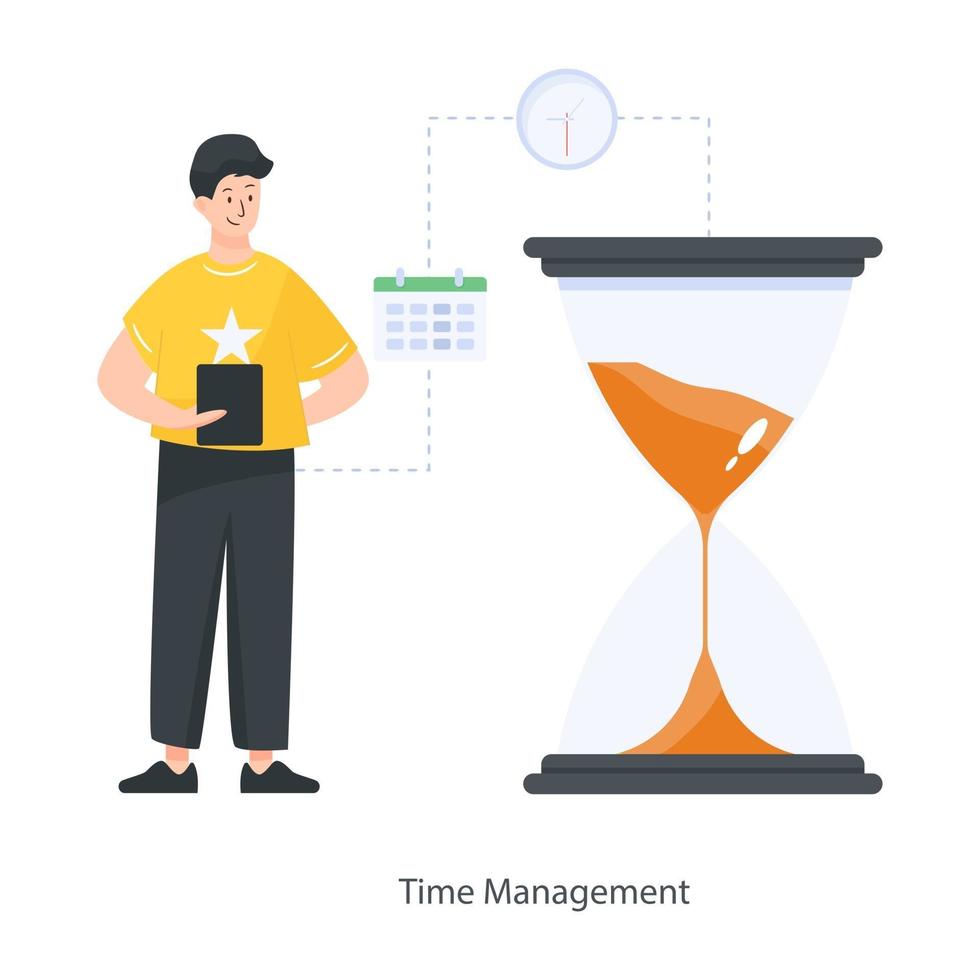 koncept för tidshantering vektor
