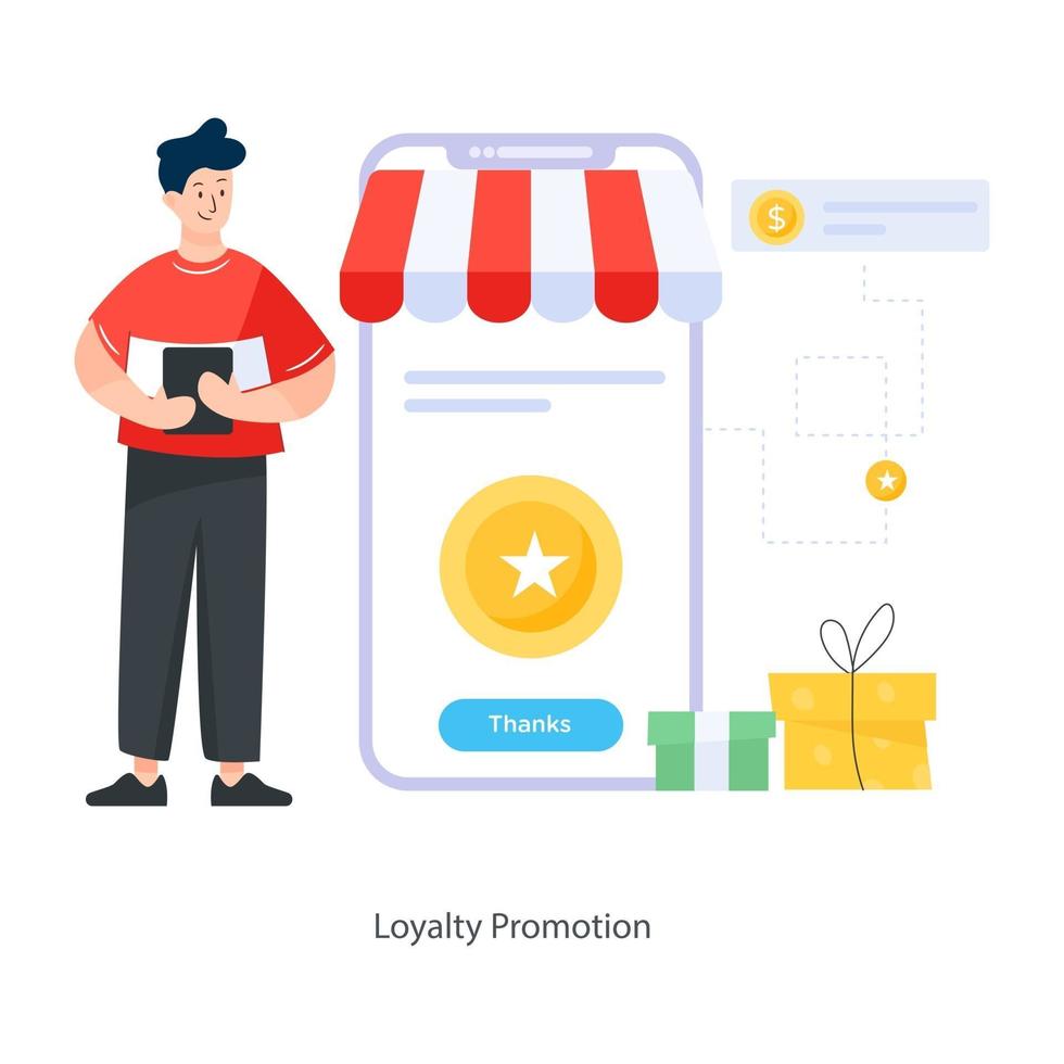 app för lojalitetsfrämjande vektor