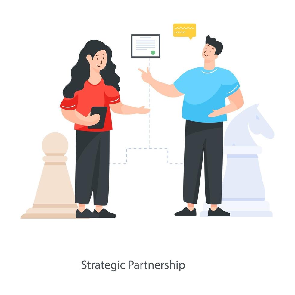 strategisk partnerskapsdesign vektor