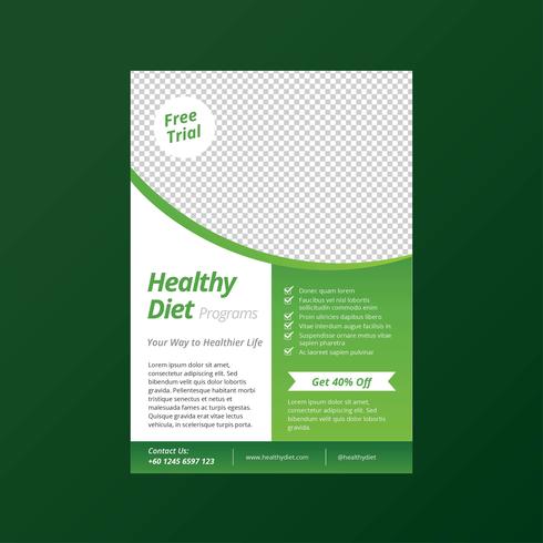 Gesunder Diät-Lebensstil-Flyer vektor