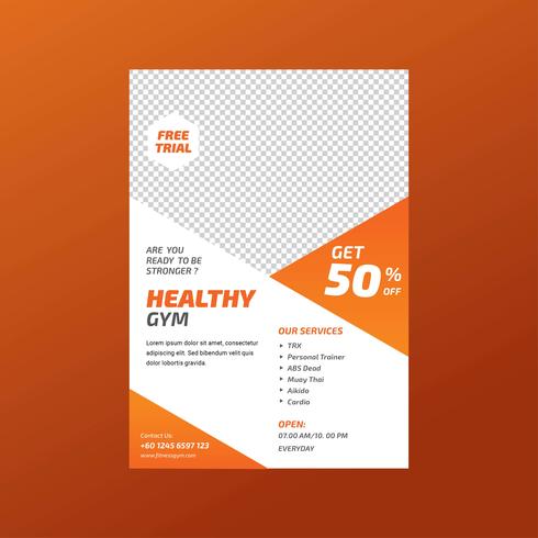 Fitness Studio Gesundheit Flyer Vorlage Download Kostenlos Vector Clipart Graphics Vektorgrafiken Und Design Vorlagen