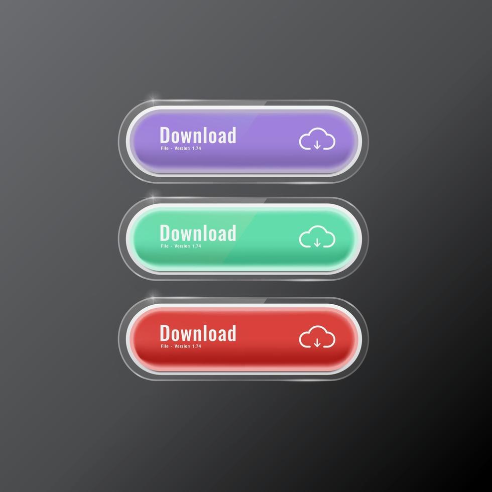 Schaltfläche Glaselement herunterladen vektor
