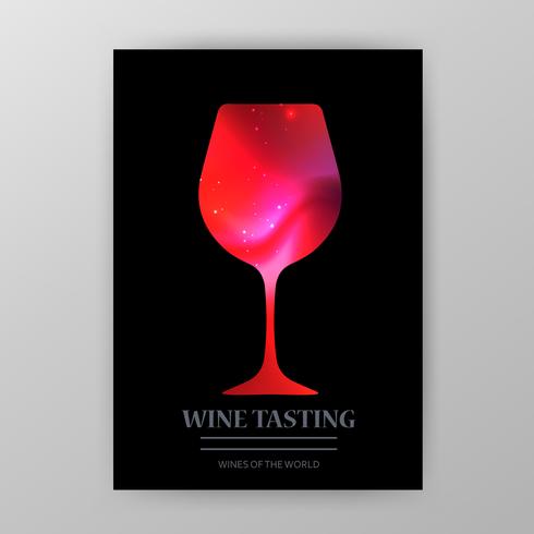 Vineglas reklam banner för vinprovning händelse vektor