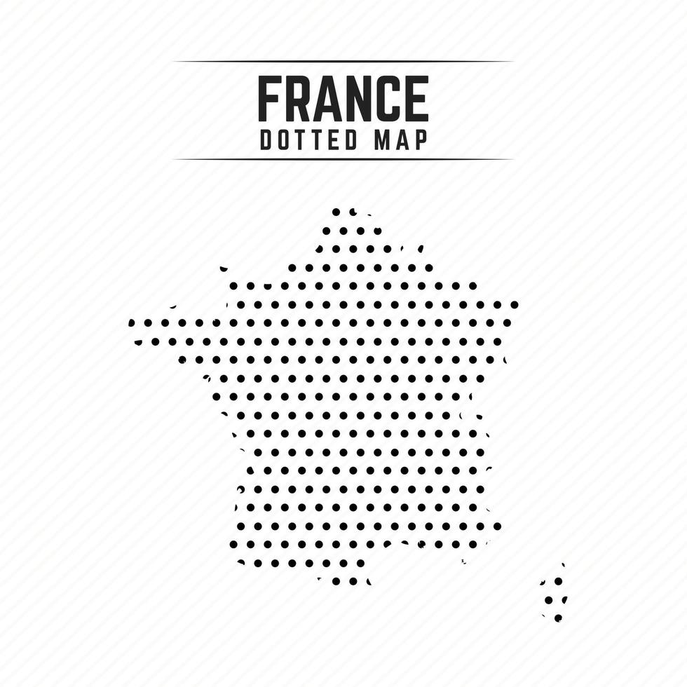 prickad karta över Frankrike vektor