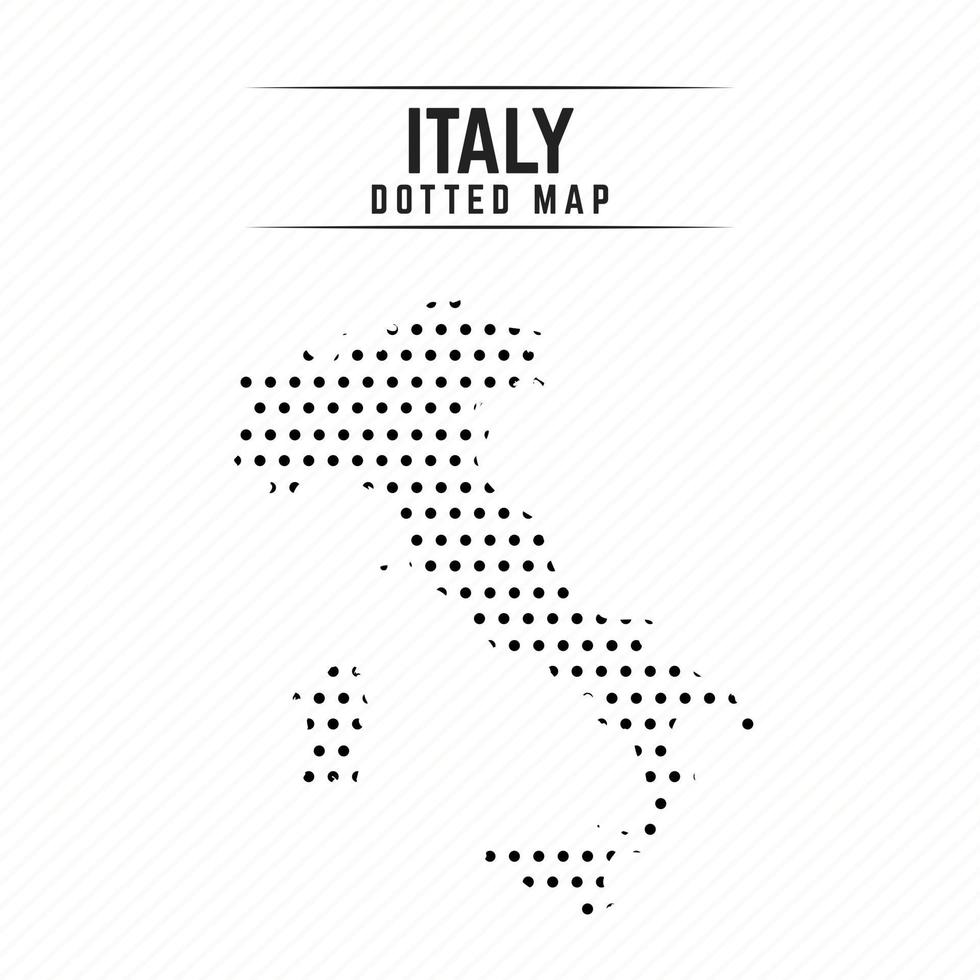 gepunktete karte von italien vektor