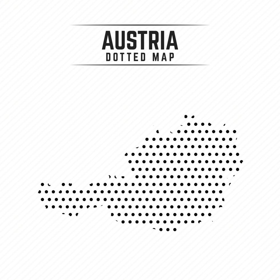gepunktete Karte von Österreich vektor