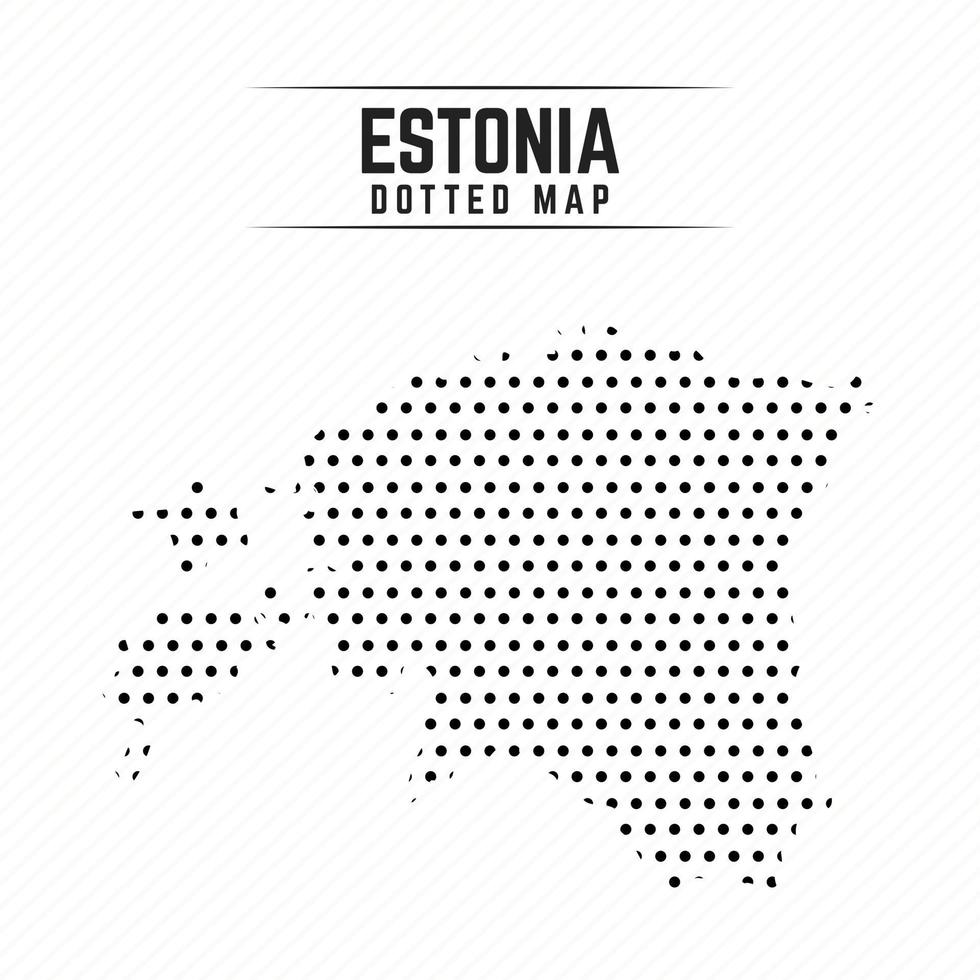 prickad karta över estland vektor