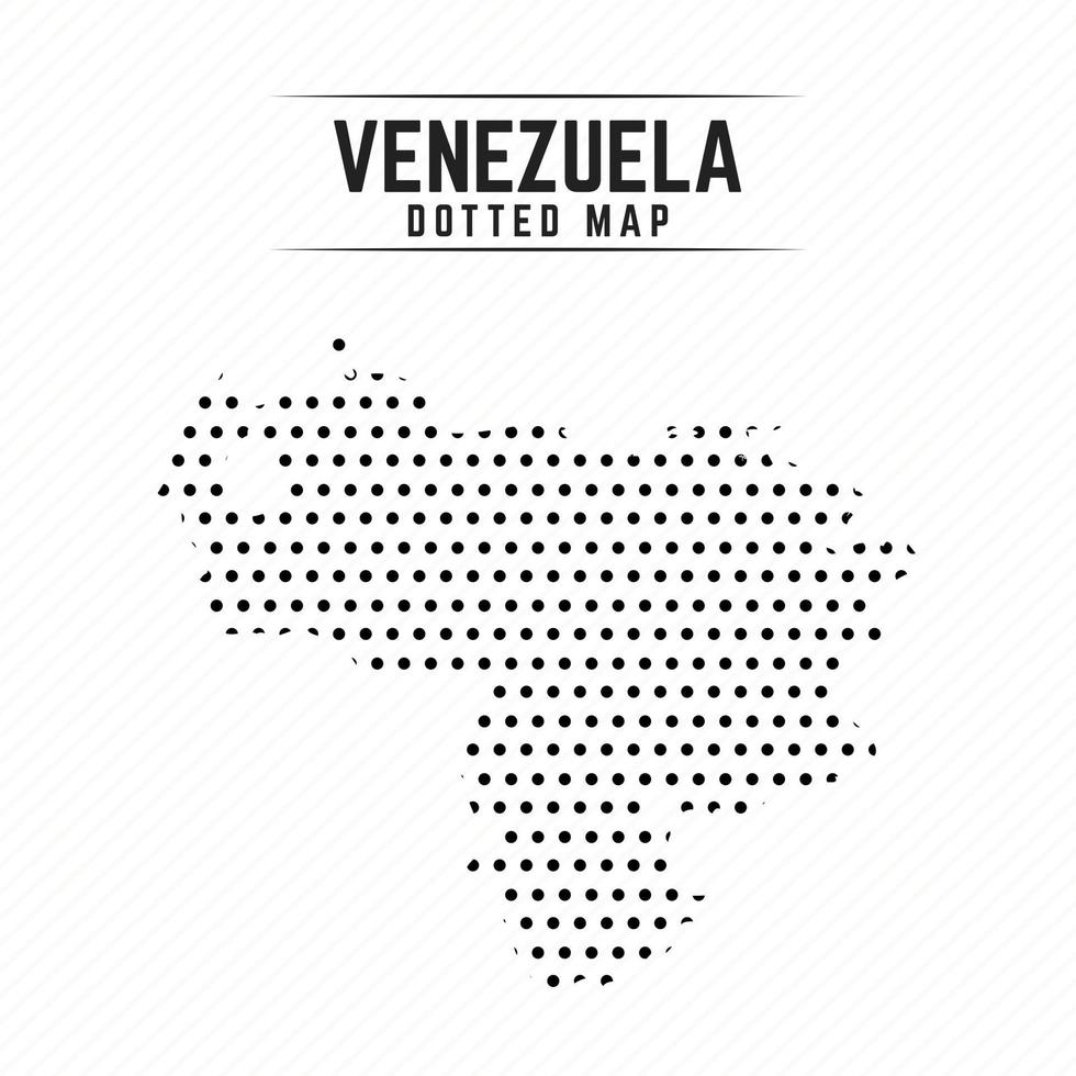 gepunktete karte von venezuela vektor